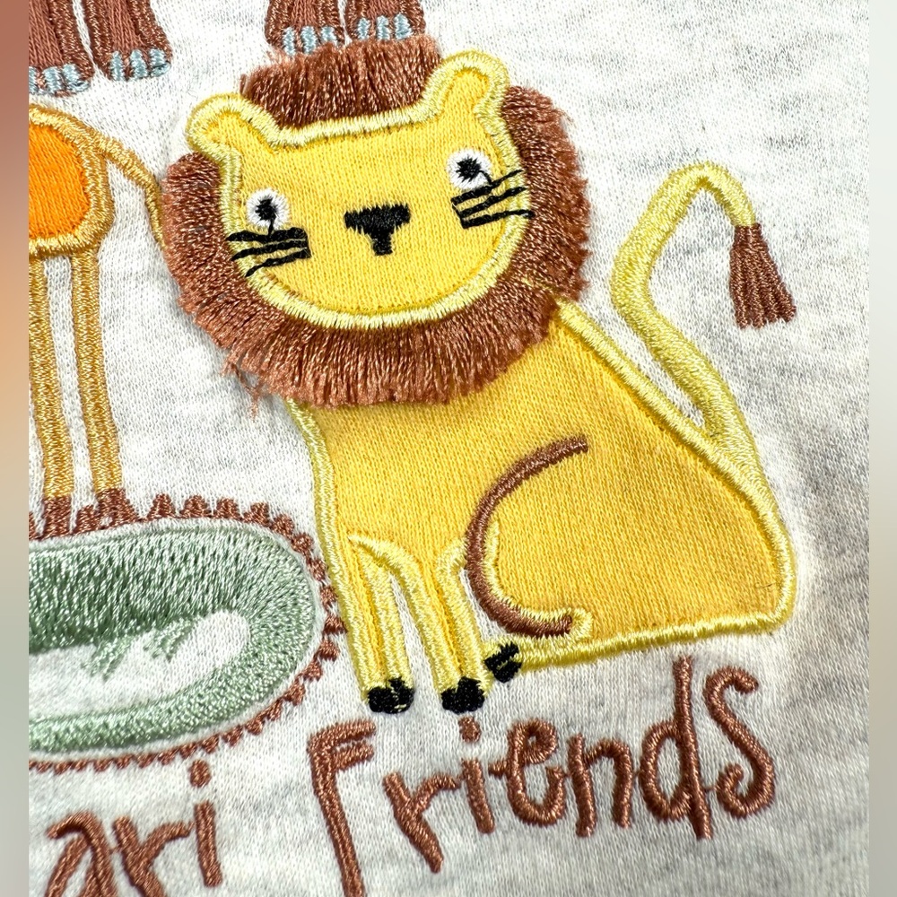 LITTLE BEGINNINGS Boys Safari Friends‎ Graphic Tee 0-3M Zoo African Animals Cute - Picture 7 of 14